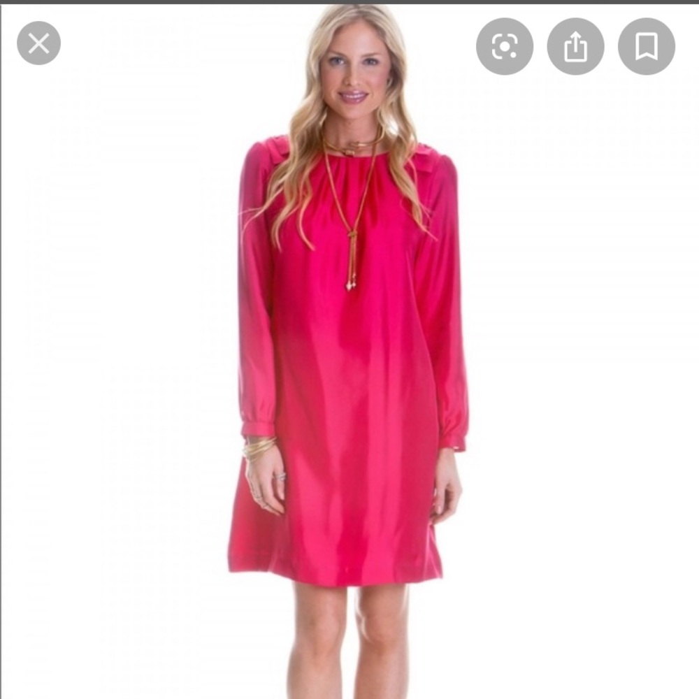 Elizabeth McKay pink silk dress